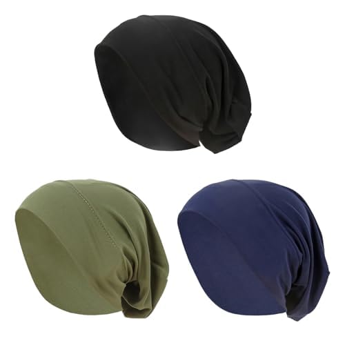 3Pcs Muslim Undercap for Women Soft Stretchy Underscarf Hijab Caps Breathable Inner Cap Tube Bonnet Elastic Head Wrap