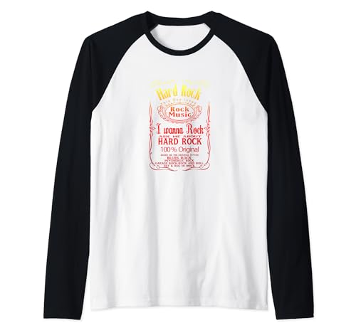 I Wanna Rock Questo ragazzo ama l'Hard Rock Heavy Metal Music Wear Maglia con Maniche Raglan