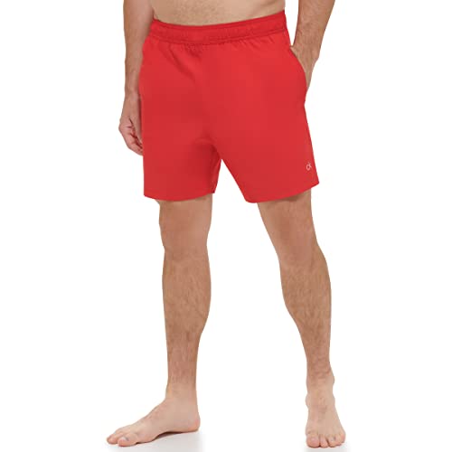 Calvin Klein Men's Standard Uv Protected Quick Dry Solid Swim Trunk3