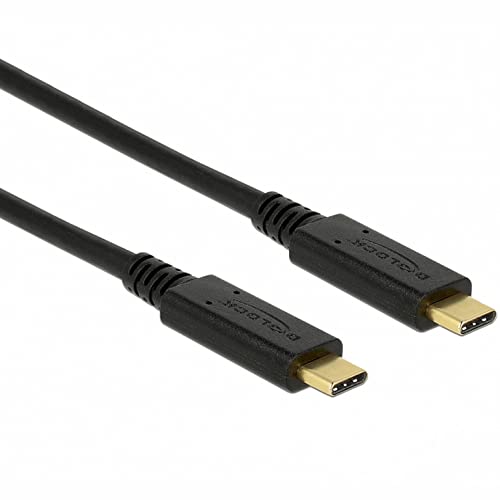 Preisvergleich Produktbild Delock USB 3.1 Gen 1 (5 Gbps) Kabel Type-C zu Type-C, E-Marker, Ausgangsstromstärke bis zu 3A 2 Meter