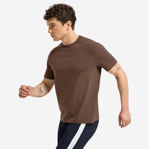Image of Wellbi Bamboo Performance T-Shirt for Men | Raglan Sleeve Gym Training Sportswear | Quick Dry Moisture Wicking Anti-Bacterial | Ultra-Soft Breathable Eco-Friendly Activewear