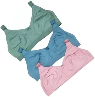 Saklana Women's Cotton Blend C-Cup Non-Padded Heavy Bust Seamless Minimizer Full Coverage Non-Wired T-Shirt Everyday Bra C...