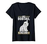 Bobtail Sheepdog Chiens amateurs de chiots éleveurs T-Shirt avec Col en V