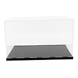 ORFOFE Caja Expositor Acrílica Transparente Robusta para Modelos Hechos Mano Vitrina Protectora Polvo Resistente y Duradera para Figuras Coleccionables
