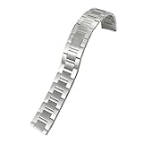 Longitud de la banda: 19 cm WTNZBAEM Correa de reloj acero inoxidable 316L compatible con la serie Cartier Tank Solo, correa metal resistente al agua, herramientas regalo(14mm)