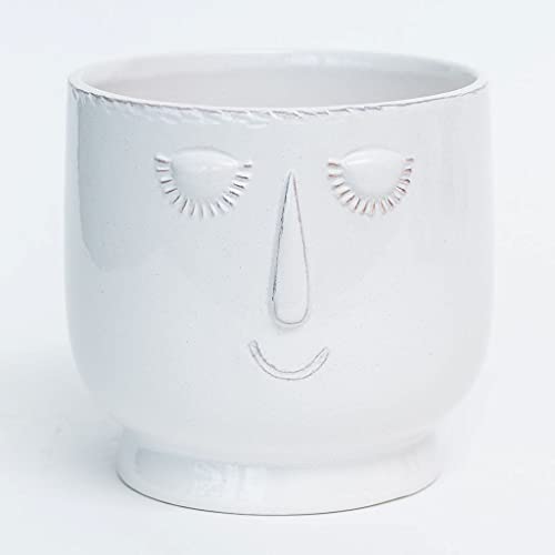 212 Main AI-CE10-116 A Cream Glazed Serene Face Planter