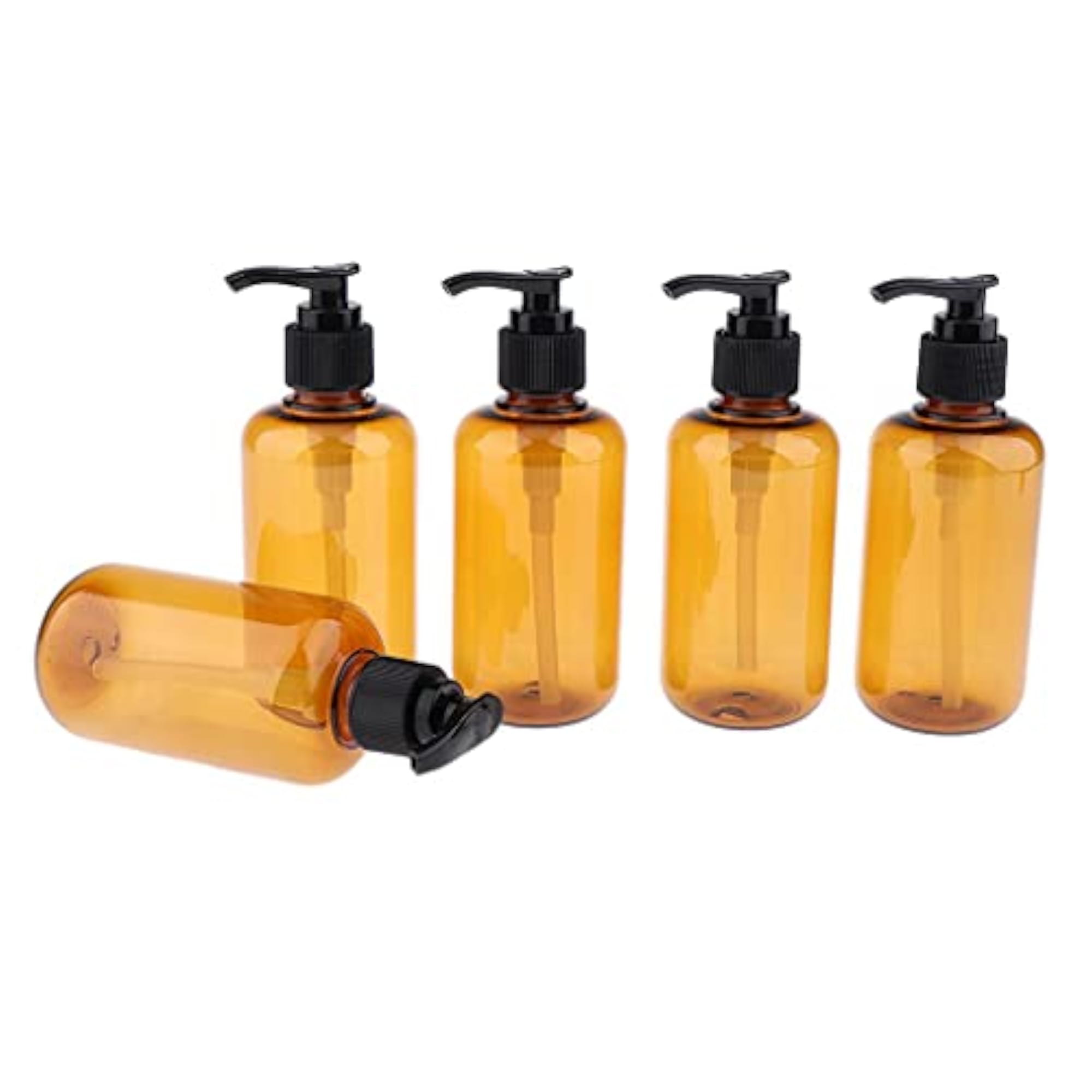 5pcs Empty Pump Shampoo Lotion Containers 200ml