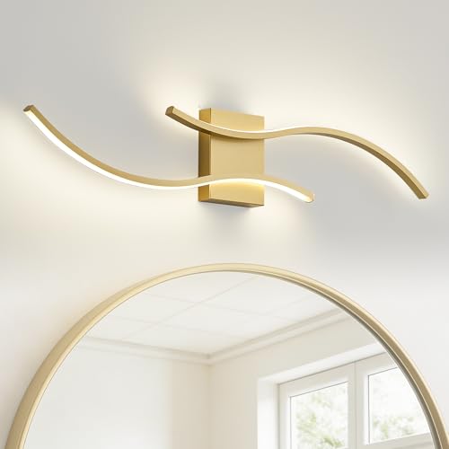 Image of KARTOOSH Hardwired LED Vanity Lights for Bathroom | 2 Pack 31.5 Inch, 3CCT Dimmable, Waterproof, Rustproof, Bathroom Light Fixtures Over Mirror