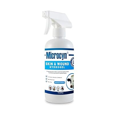 Microcyn Livestock Skin & Wound Hydrogel 16 oz Moisture-Retaining Protective Barrier for Cuts, Scrapes & Irritated Skin Professional Farm & Ranch Support