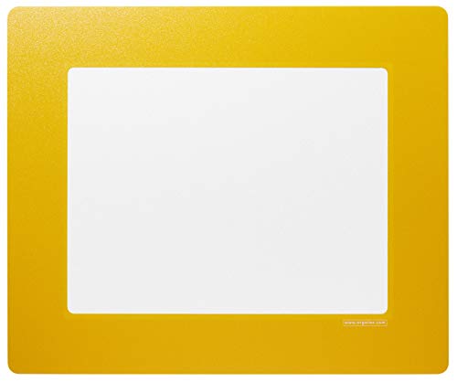 ORGATEX Clearview, Transparent PVC Window with Adhesive Frame, Letter Size; 11” Wide x 8.5” High: 10 Pack (Yellow)