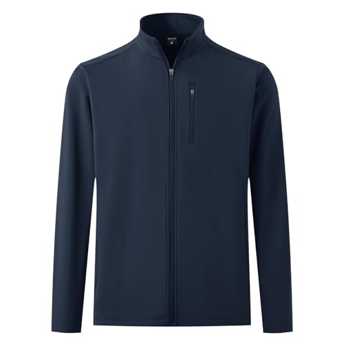 M MAELREG Fleece Mens Jacket Stand Collar with Zip Chest Pocket Water Resistant Warm Sports Golf Winter Jackets by M MAELREG - Used condition - US$20.89