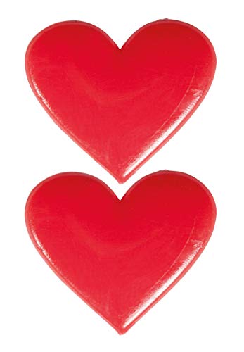 Rayher Wax Motif: Heart, Classic Red, 2.3 x 2 cm, Pack of 2