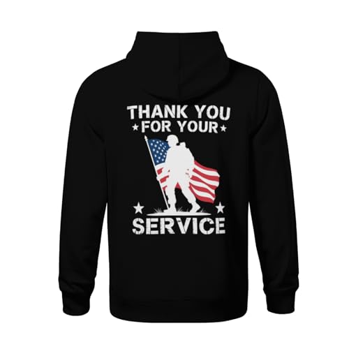 Kids Thank You for Your Service Veterans Day Boys Girls Lightweight Kangaroo Pocket Fleece Hoodies3