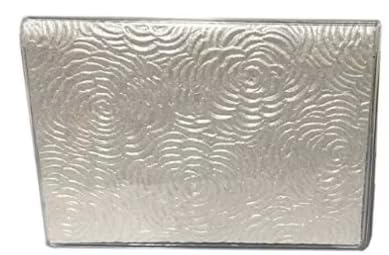 WINGS Craft & Fundraising Supply RFID Debit Credit Card Holder ATM Case, Bling Glitter Floral Flowers (3D White Rose with 2 Debit Registers)