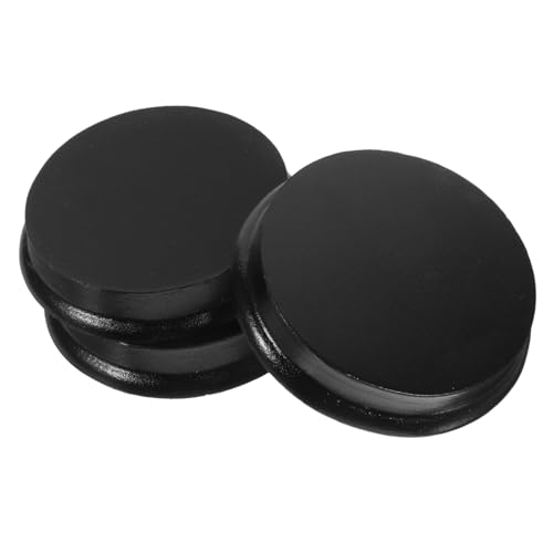 VANZACK Miniature Dolls Base Round Wooden Bases Miniature Action Figure Stand Craft Decor