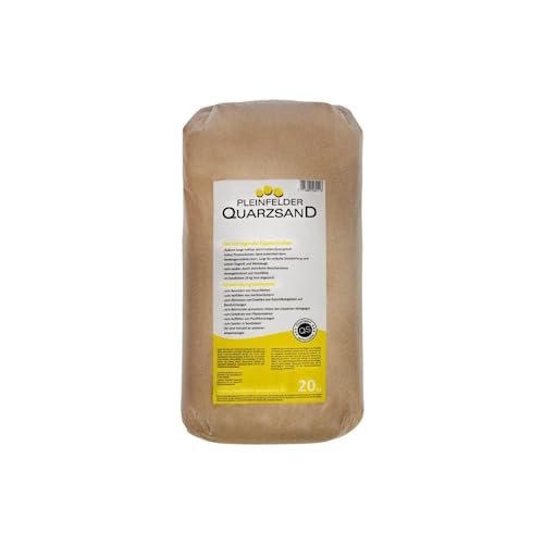 Pleinfelder Quarzsand Aquariumsand Quarzsand für Aquarium feuergetrockneter Quarzsand Körnung: 0 1-0 4mm 20kg Säcke
