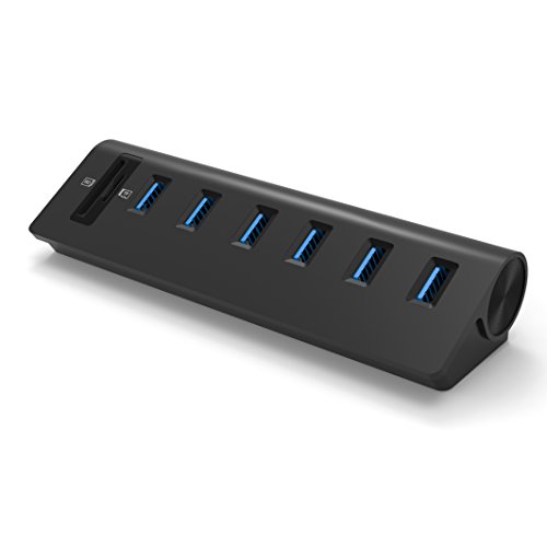 Alcey USB 3.0 Hub, USB 3.0 6-Port Aluminum Hub