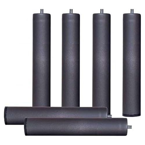 Miroytengo Pack 6 Patas 50 cm para somier o Base tapizada cilindricas Medidas Especiales Metal