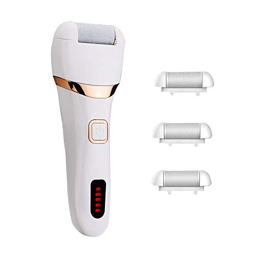 Electric Callus Remover,Rechargeable Pedicure Tools Electronic Foot File, Professional Feet Care for Cracked Heels,Cracked Heels and Dead Skin with 3 Coarse Roller Heads