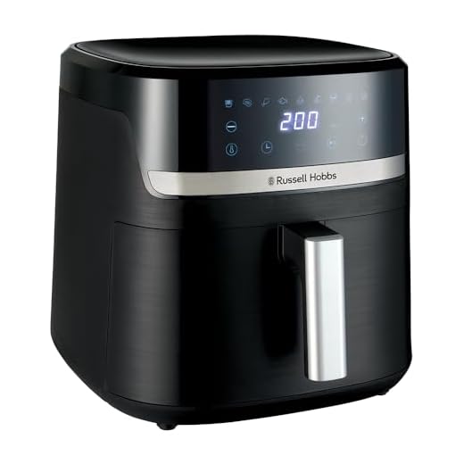 Friggitrice Ad Aria Russell Hobbs Friggitrice ad Aria XXL 8,3L, Rapida (Compatta,Silenziosa, Pizza 26 cm) Satisfry (9 Programmi, Lavastoviglie, senza Olio,Touchscreen,Arrostire, Panificare, Grigliare) 27632-56