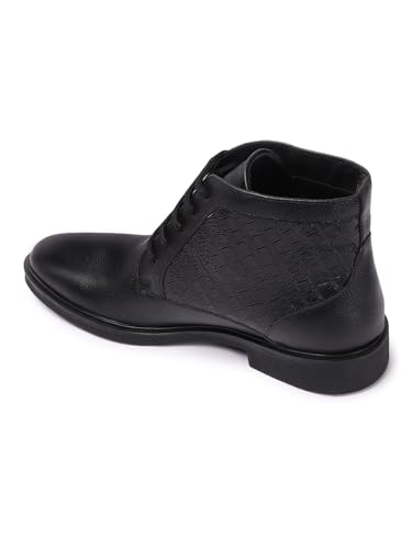 Image of Carlton London Men's Ankle Height Comfortable Lace-Up Round Boot