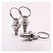 Plunger Pin, 2pcs Pull Ring Spring Plunger Indexing Lock Pin Threaded Positioning Self Locking Knob for Industrial Mechanical Use(Stainless Steel,M12x8)