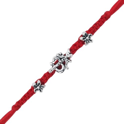 Image of I Jewels Thread Rakhi With Roli Chawal & Rakshabandhan Card for Brother /Bhai /Men /Bro