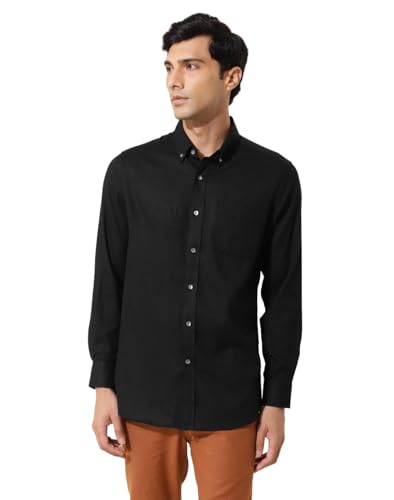 Chemise décontractée en coton premium Fabindia homme noire en taille L