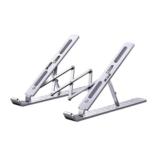 Stand per laptop - Lapttop pieghevole Riser per computer regolabile in altezza per laaptop taccuino Porta del portatile con protezione delle diapositive 40 kg silicone