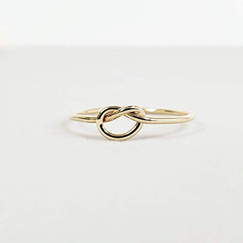 14K Solid Gold Stacking Knot Ring #TOP2