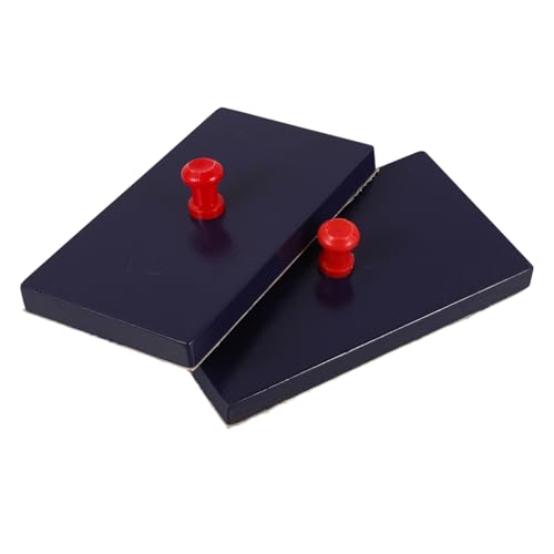 Yardwe Music Instrument Toys for Boys and Girls 2pcs Wooden Castanet Rhythm Percussion Toys Hand-Eye Coordination Intelligence Development