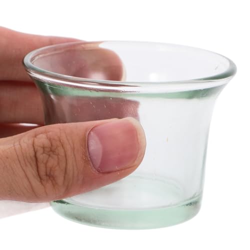 Cuencos de vidrio para comedero de pájaros BESPORTBLE transparentes anti-impacto 3