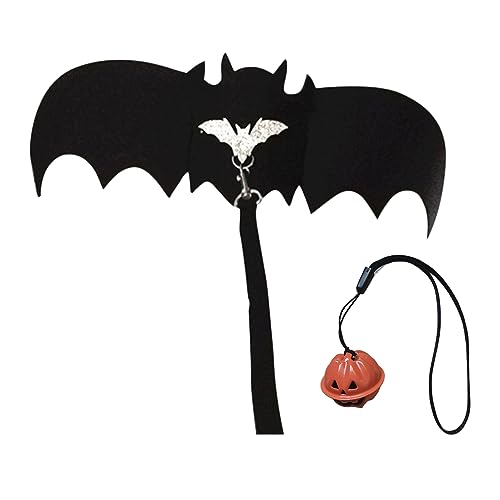 Haloppe 1 juego de arnés de cadena para perro, mejora la atmósfera, Halloween, alas de murciélago, cuerda de tracción para perro, juego de arneses, color negro, talla M