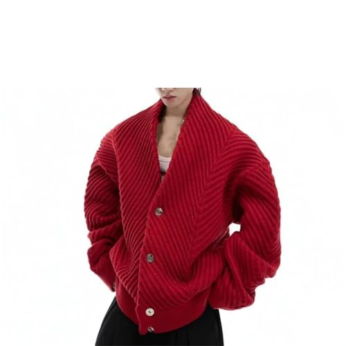 Men's Casual Loose Simple Solid Color Single Breasted Long Sleeve V-Neck Sweater Cardigan2