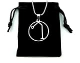 Ann Claridge Sigil of Archangel Raphael Necklace, 20inch Snake Chain with Powerful Saint Raphael Sign Charm Pendant, Pure Stainless Steel,Silver