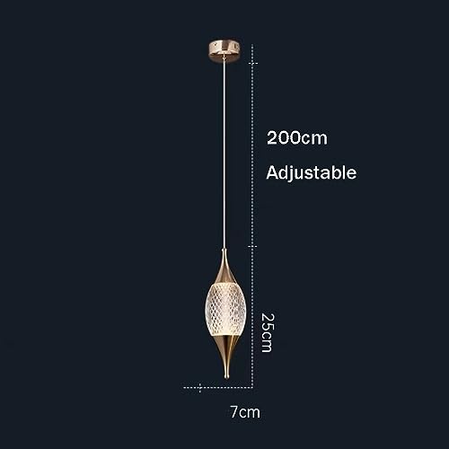 Mini lámpara colgante lineal LED 5W dorada para granja e interior 5
