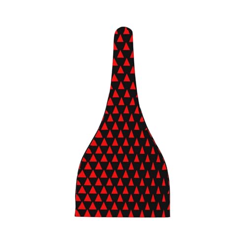 Newborn Baby Hat, Red Triangle Matrix Print Soft Top Knot Beanie Cap, Cute Baby Headwear for 0-6 Months2