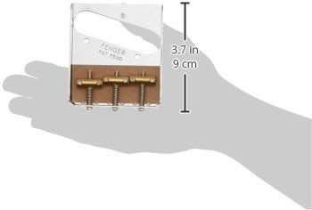 Fender Telecaster Chrome Bridge Assembly with 3 Brass Saddles for American Vintage and Mexican Vintage Telecaster