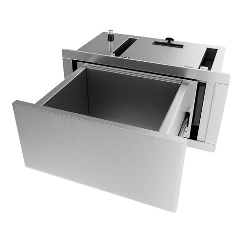 ShureSAFE SPT319 18" W x 25" D x 9" H Thru-Wall Transaction Drawer With Locking Storage