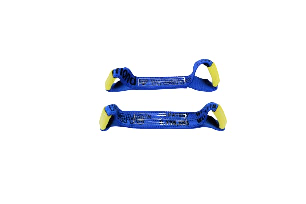 2 Pack of Blue Diamond Weave Dog Bones for Rollback/Flatbed Wrecker Straps