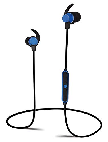 NAXA Electronics NE-972 Bluetooth Earphones with Ear-Hook Design with Built-in Microphone, Blue