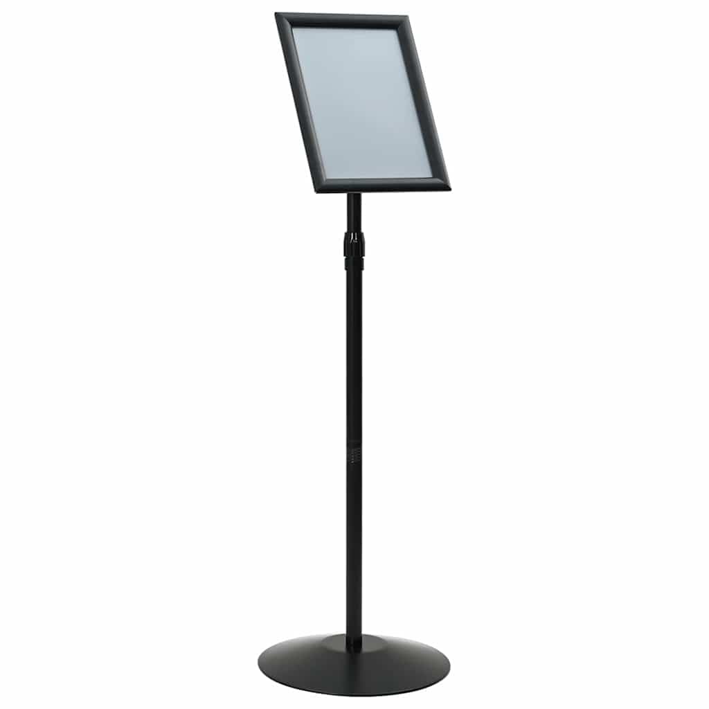 Podest Plakatständer A4 für Werbung, höhenverstellbarer Schildhalter aus Aluminium und Stahl, Flexibler Kundenstopper für Büro und Einzelhandel, Silber