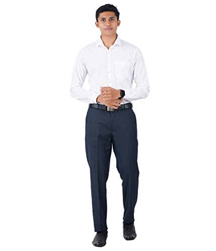 Image of Mc Henry Men's Regular Fit Wrinkle Free Stretchable Formal Trousers for Men