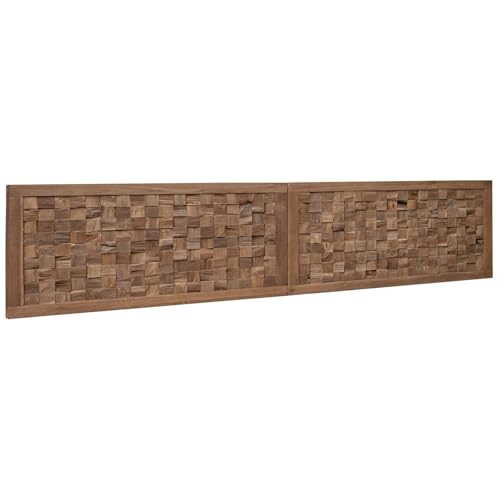 vidaXL Cabecero Natural 200 cm Madera de Teca Maciza
