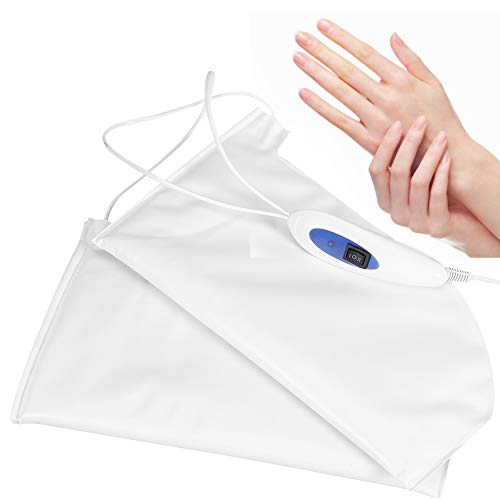 Electric Heated Mittens Gloves, Over Sized Nail Art Manicure Warmer Mittens Beauty Spa Mitts Thermal Moisturizing Hand Warmers for Paraffin Hand Wax Treatment with Adjustble Temperature for Women