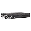 Michael Kors Jet Set Travel Continental Zip Around Leather Wallet Wristlet (Black PVC/Silver Hardware)