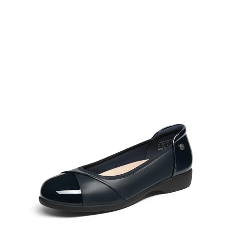 DREAM PAIRS Women's Ballet Flats Work Office Dress Shoes Comfortable Dressy Casual Flats for Women 6 Navy