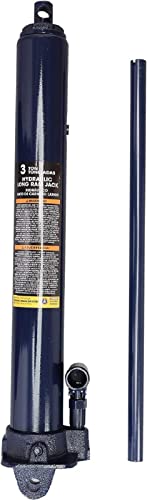 Big Red Hydraulischer Langer Wagenheber mit Einzelkolbenpumpe und Gabelkopffuß (passend für: Garagen-/Ladenkräne, Motorheber und mehr) mit Griff, blau, AT30306UR