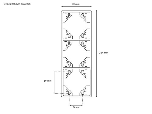 Cadre 3 voies Jarolift JS1 vertical blanc pour regrouper vos commandes