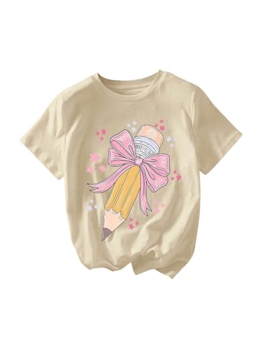 Image of RoseSeek Short Sleeve Graphic Round Neck Cute Tops Tee Shirts | Casual Print T-Shirts, Hanging Out, Summer Beach Vacation